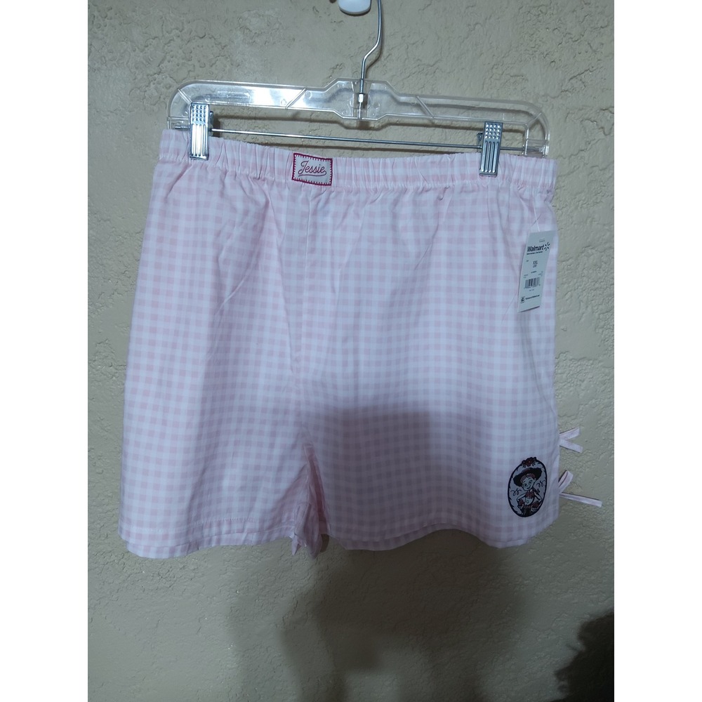Disney Toy Story Jessie Pajama Shorts Pink Gingham Women XXL New
